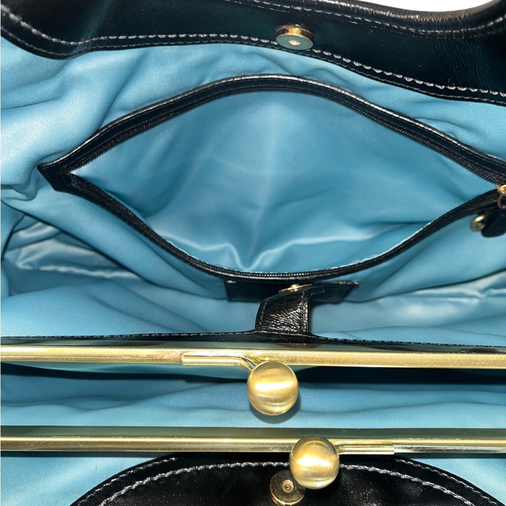 Coach Ergo Pleated Kiss lock Patent Leather Bag - Picture 9 of 11
